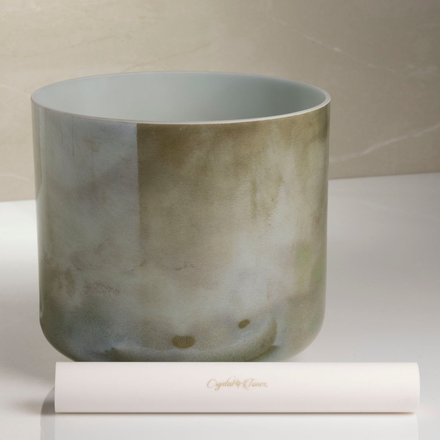 8” C+ 10 Itoigawa Jade White Light Angel Gold Singing Bowl