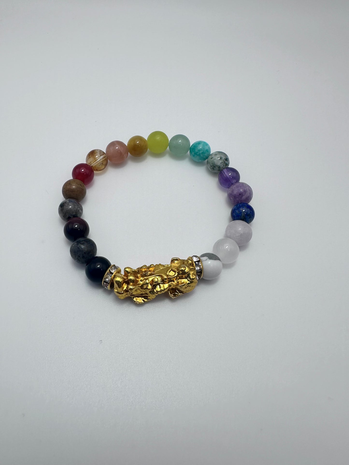 7 charkas rainbow bracelet with Pixu