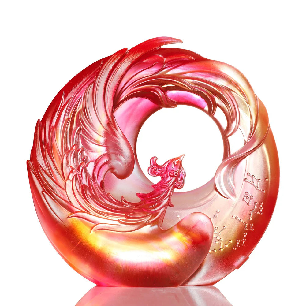 LIULI Crystal Art, Mythical Creature, Vermillion Bird - Illuminate