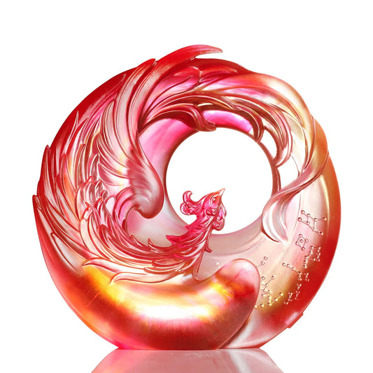 LIULI Crystal Art, Mythical Creature, Vermillion Bird - Illuminate