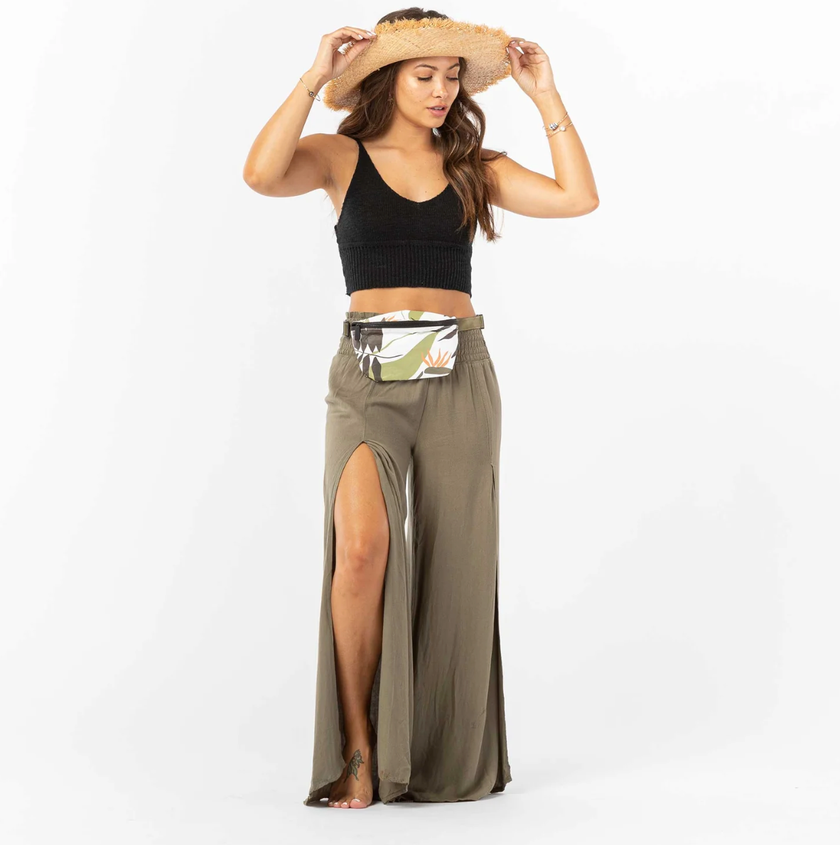 Painted Birds Mini Hip Pack Neutrals