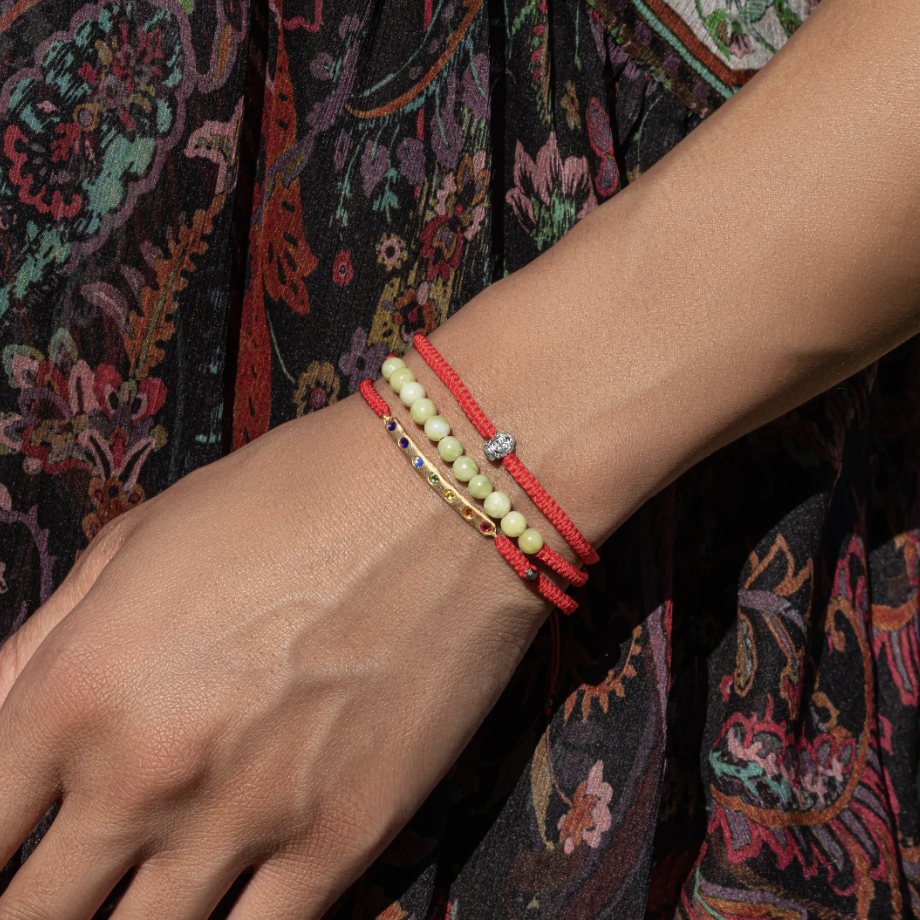 Serene Reflections Jade Buddha Red String Wrap