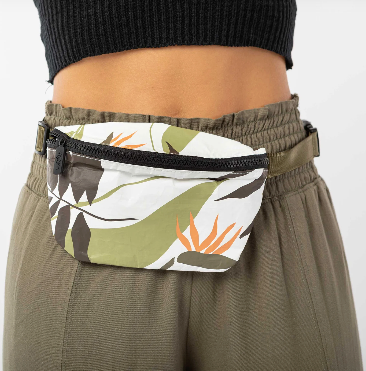 Painted Birds Mini Hip Pack Neutrals