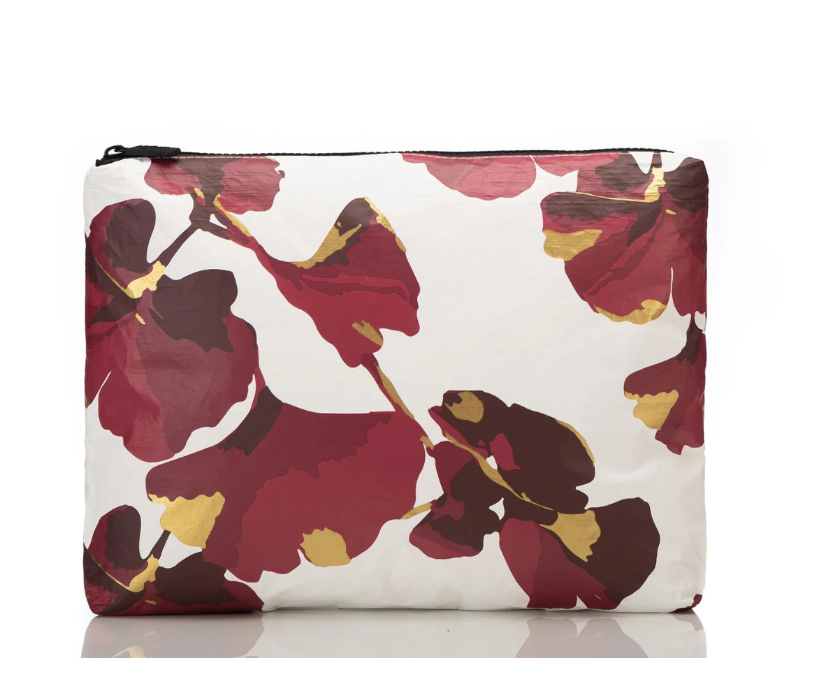 Mid Pouch Ginkgo Dream Bordeaux