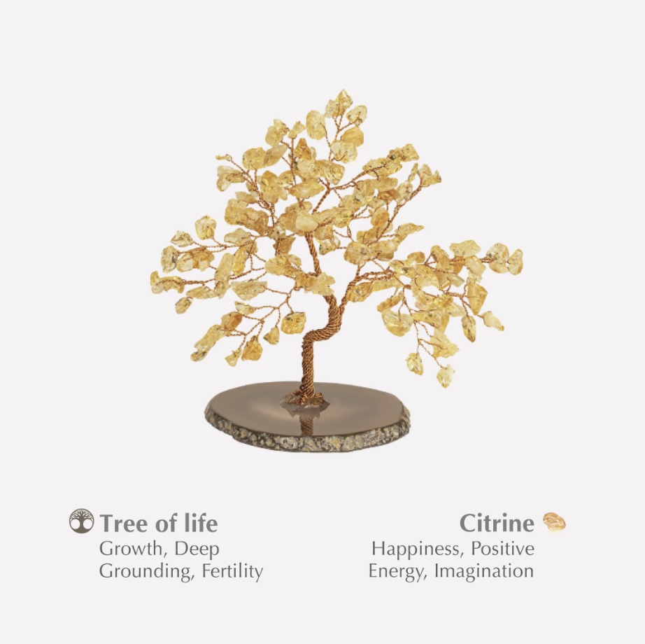 Happiness Evoker - Citrine Feng Shui Tree