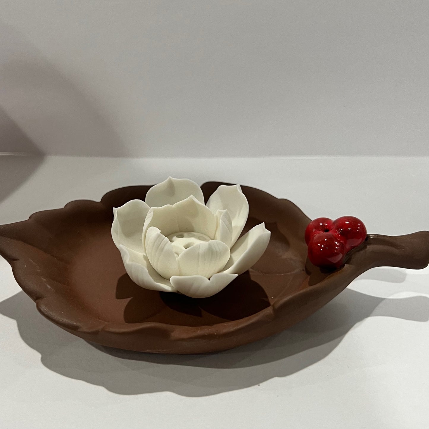 Lotus Incense Holder - Bronze Buddha