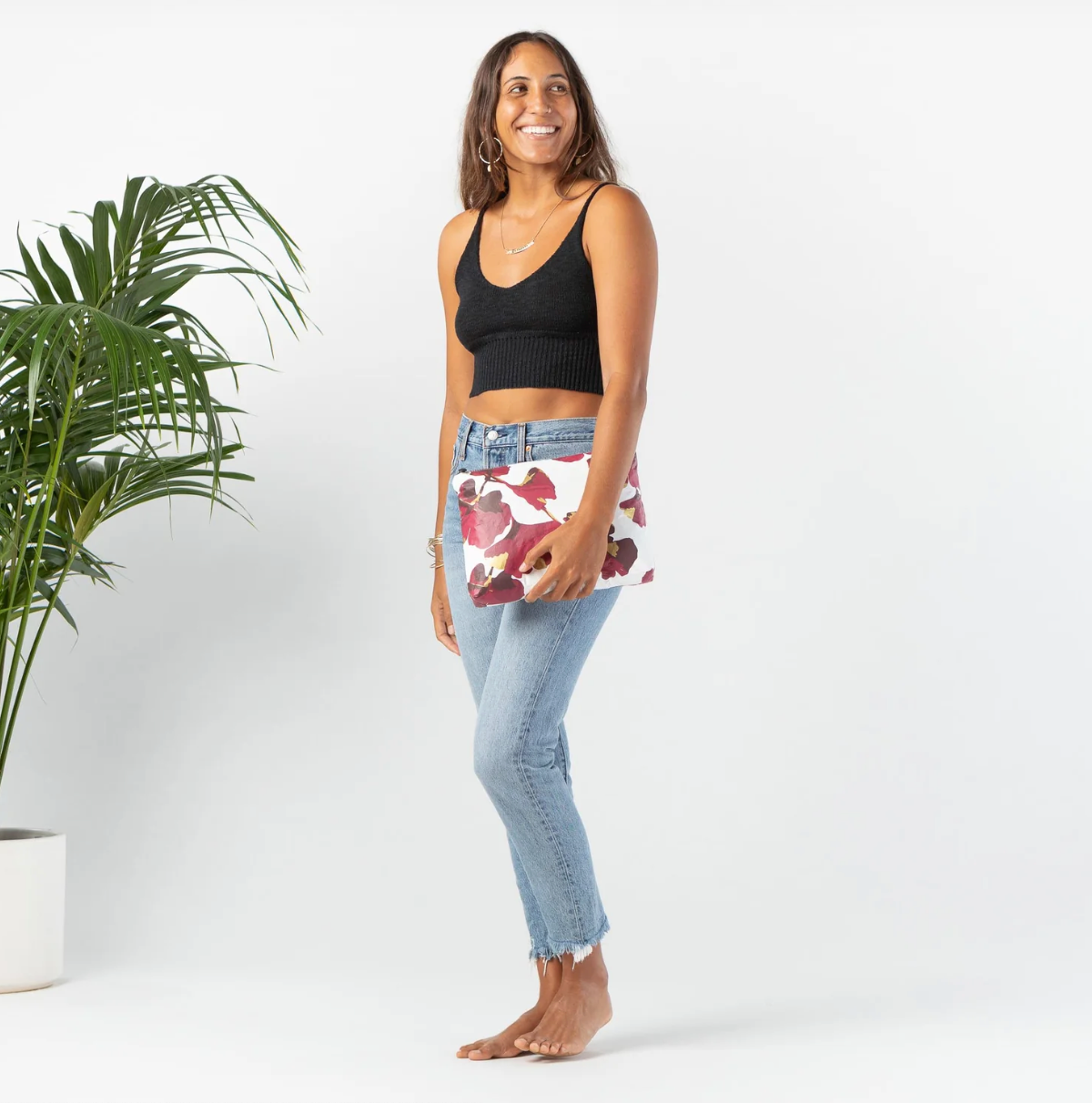 Mid Pouch Ginkgo Dream Bordeaux