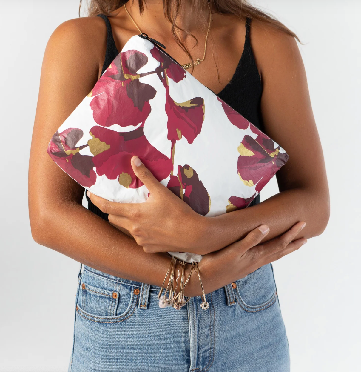 Mid Pouch Ginkgo Dream Bordeaux