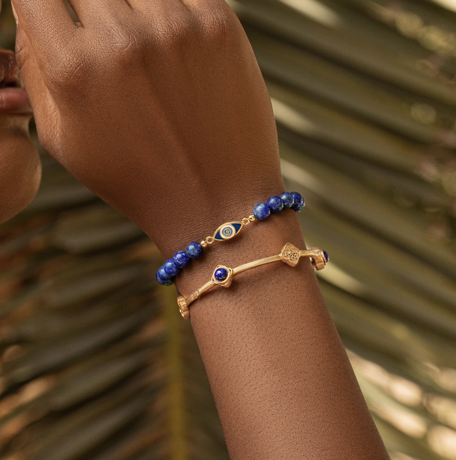 Wise Glance Lapis Evil Eye Charm Bracelet