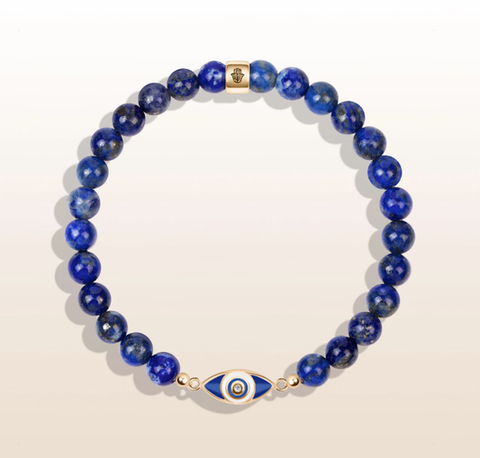 Wise Glance Lapis Evil Eye Charm Bracelet