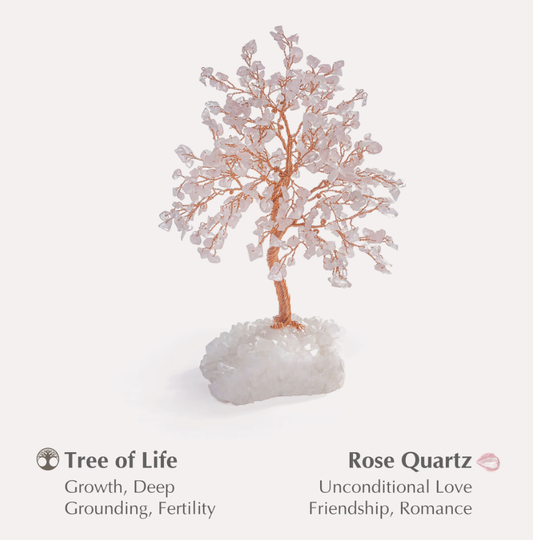 You Are Loved - Rose Quartz Feng Shui Tree